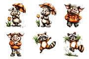 Whimsical easter animals clipart, an Illustration by SinaCreation (Thumbnail 3 of 11)