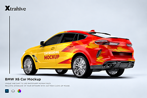 BMW X6 Car Mockup, an Advertising Mockup by Xtrahive