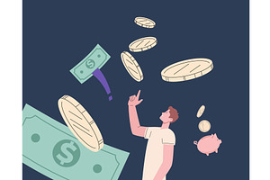 Financial broker, bank manager, a Finance Illustration by Valerie Bodnar