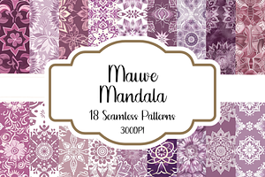 Mauve Mandala Seamless Patterns