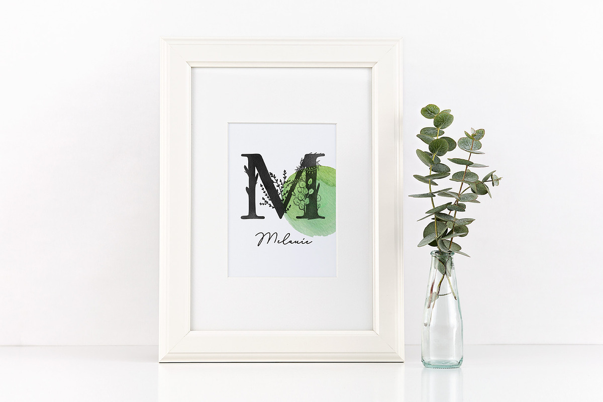 Floral clipart and monograms, vector, an Illustration by harmonia_green_art (Photo 14 of 16)