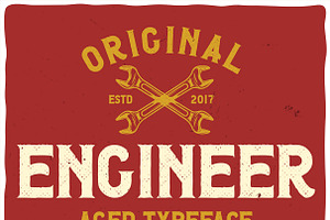 Vintage Label Typeface Engineer