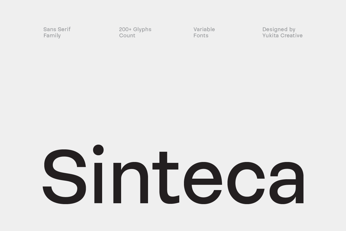 Sinteca Sans Serif, a Sans Serif Font by Yukita Creative (Photo 1 of 10)