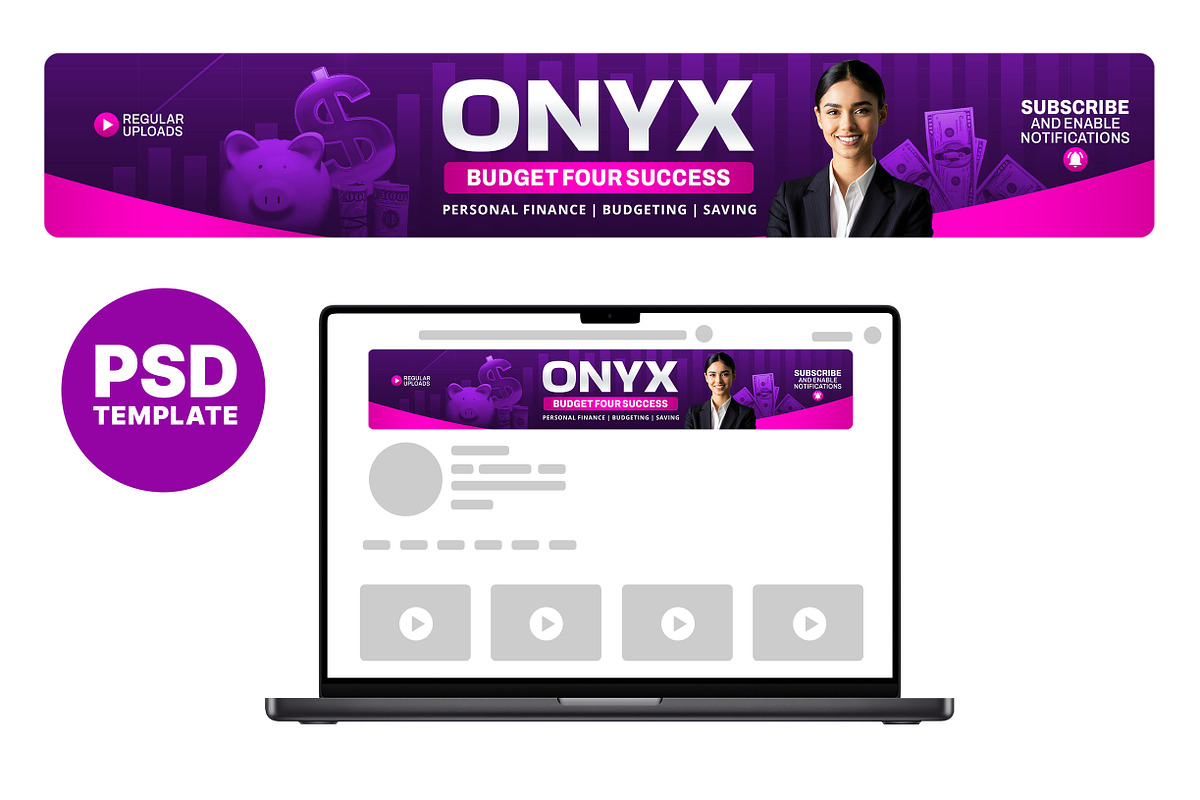 Finance YouTube Banner Template, a Social Media Template by Vaughn Studios (Photo 1 of 5)