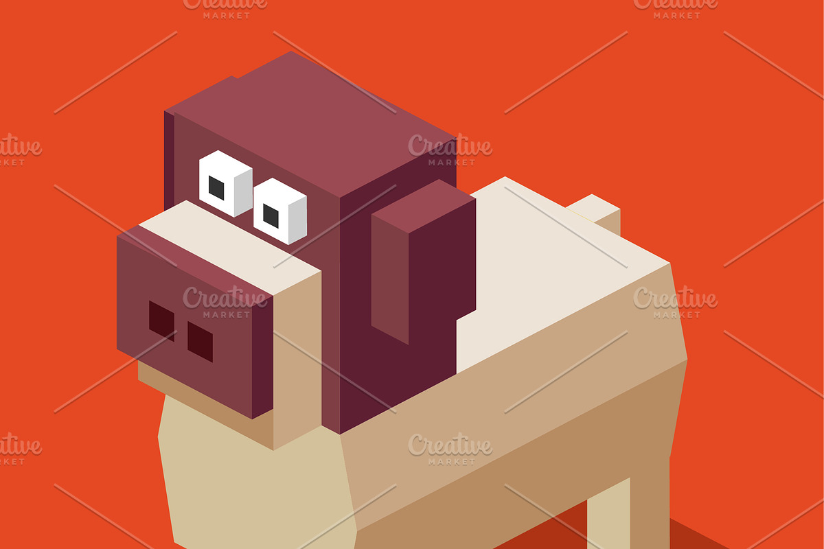 3D Illustration Isometric Collection, an Animal 3D Model by Designbytowo (Photo 10 of 16)