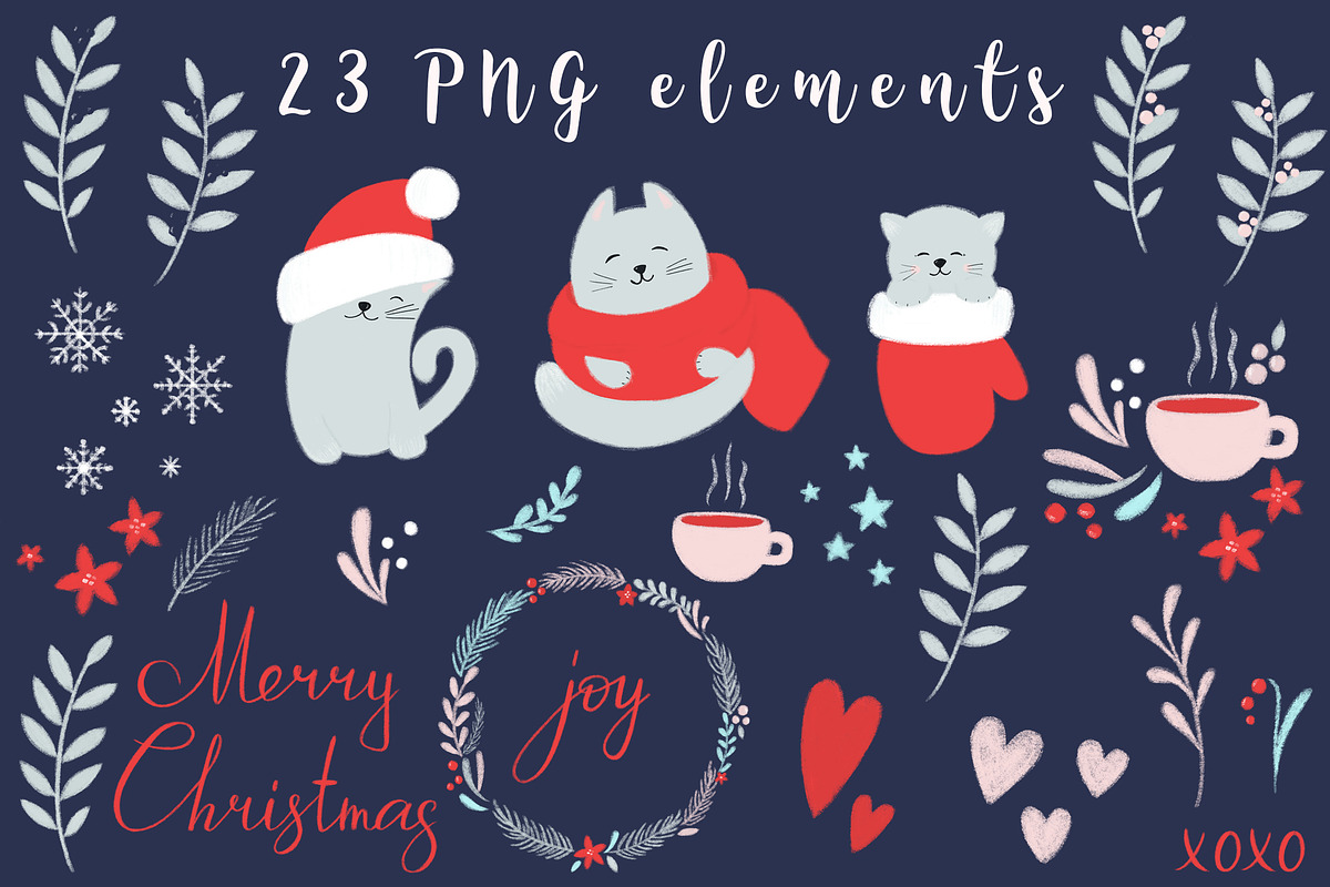 Winter kittens, a Pattern Graphic by Svyatoslava_M (Photo 6 of 7)