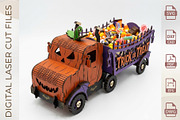 Pumpkin Candy Truck Laser Cut, an Object Graphic by WoodoraCut (Thumbnail 7 of 9)
