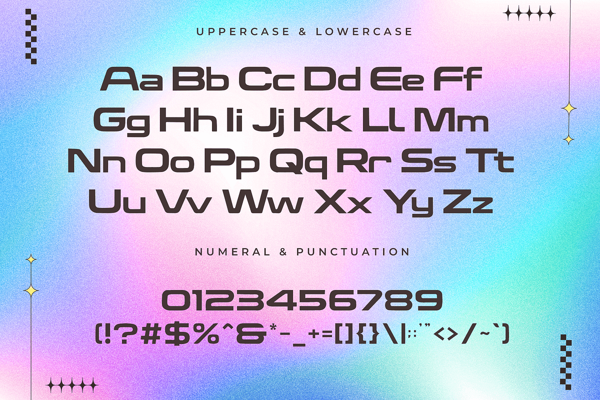 Popy2k – Modern Y2K Display Font, a Sans Serif Font by overlaytemplates (Photo 4 of 5)
