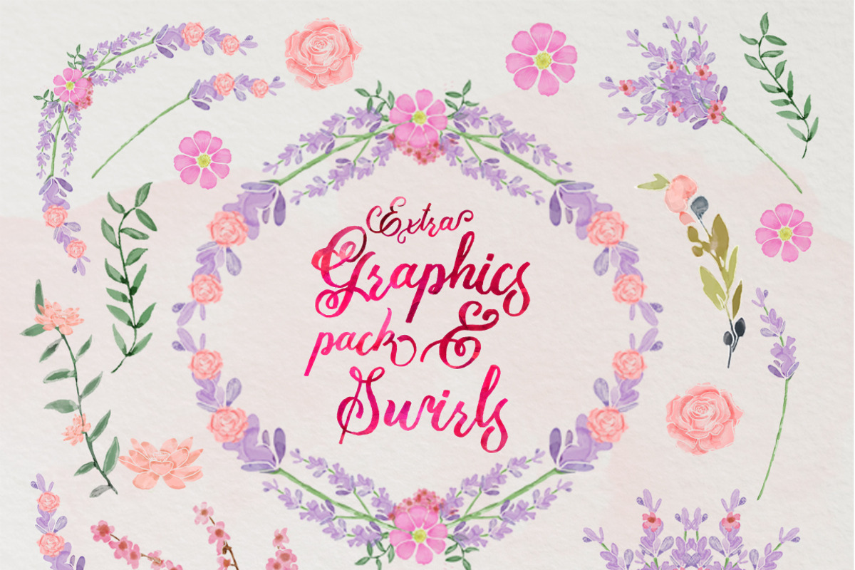 Mira & graphic watercolor & swirls, a Script Font by maghrib (Photo 2 of 5)
