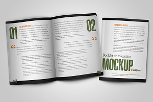 8.5x11 Booklet or Magazine Mock-up