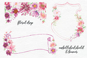 Gorgeous pinks watercolor design set, a Work Illustration by fashionaddict (Thumbnail 11 of 11)