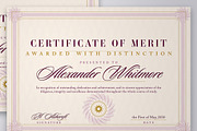 Burgundy Award Certificate Template, a Stationery Template by DesignerCandies (Thumbnail 4 of 4)