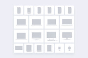 20 Minimalist & Flat Devices Mockups, an iPhone Mockup by Asylab (Thumbnail 7 of 97)