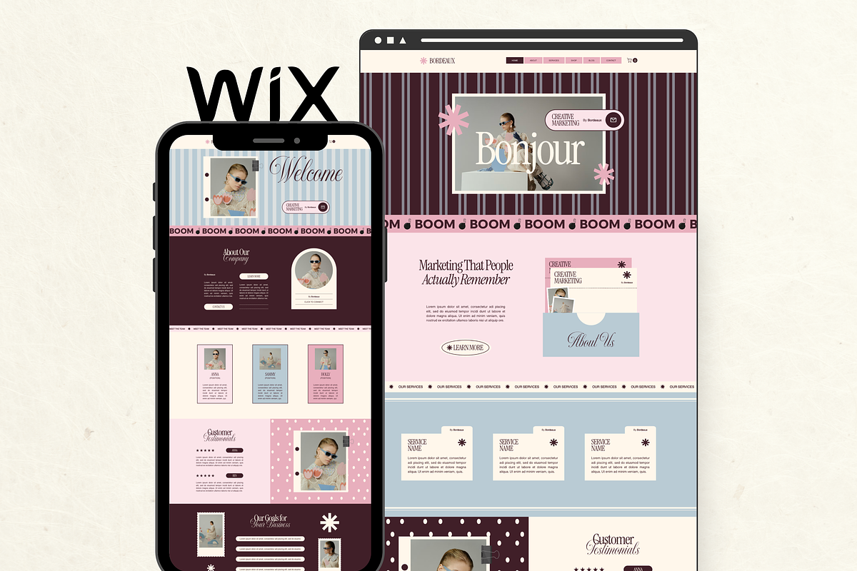 Wix Website Template Small Business, a Wix Template by Branding Babe Co. (Photo 1 of 10)