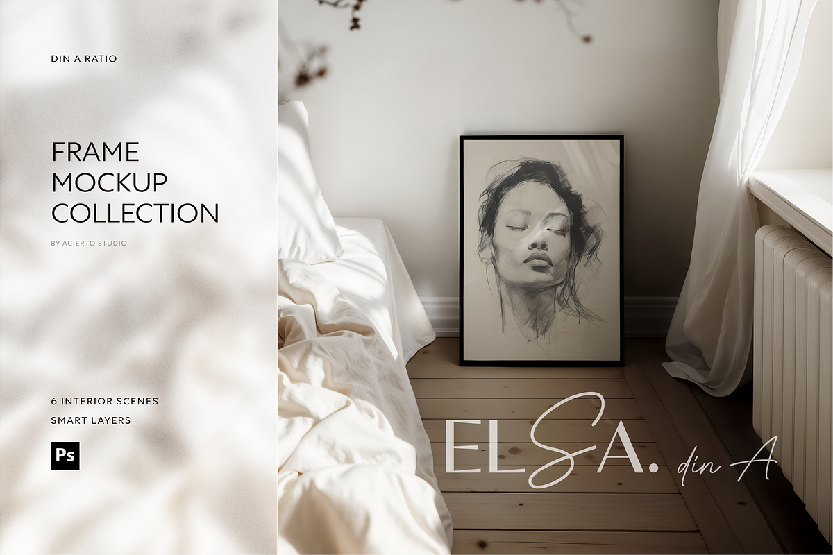 ELSA Din A | Frame Mockup Collection, a Product Mockup by Acierto Studio (Photo 1 of 9)