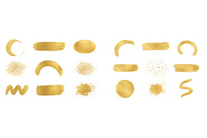 Golden brush strokes and splashes, an Illustration by ZinetroN
