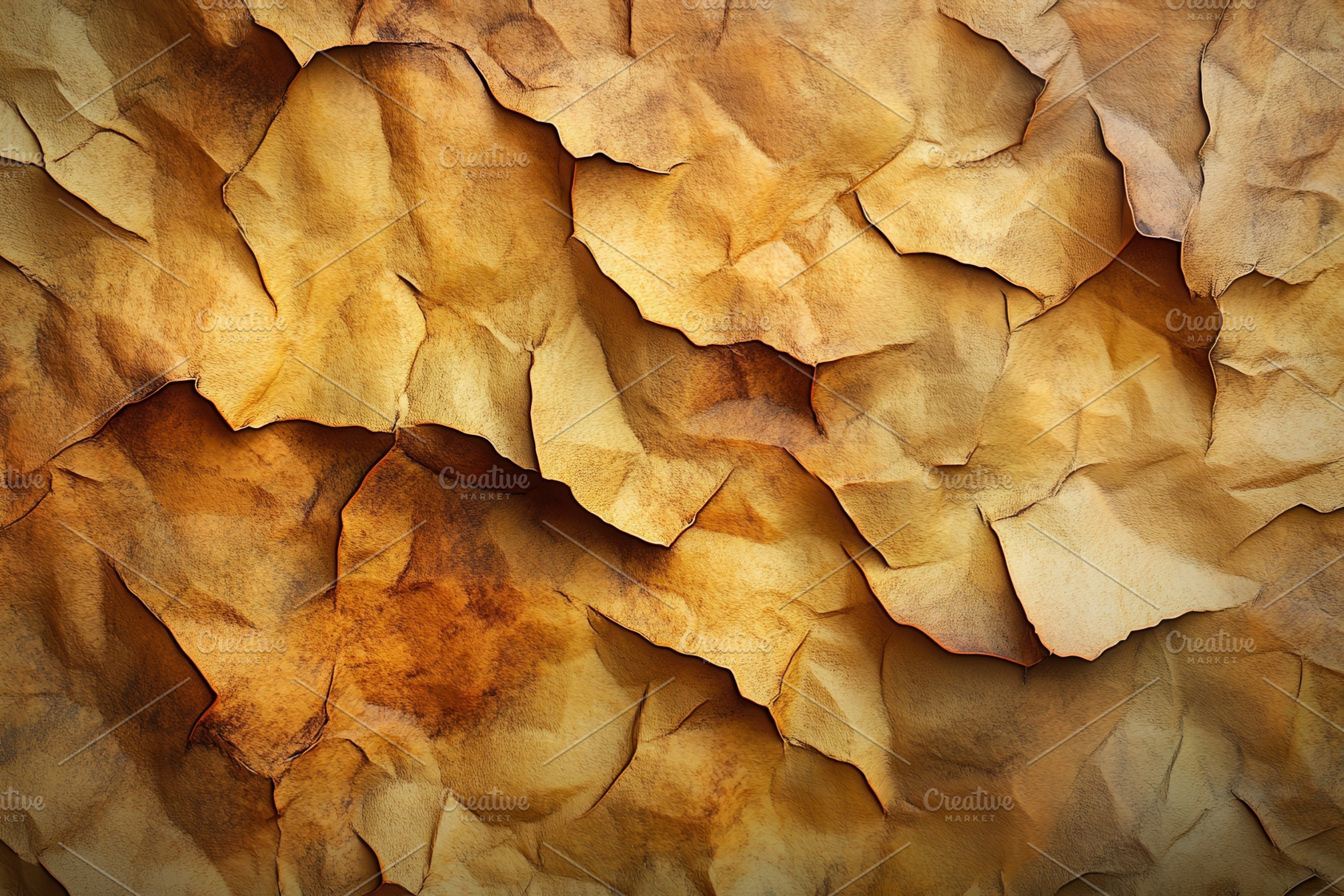 Abstract Gold Texture Wrinkled Paper, a Photo by Pixeness Studio