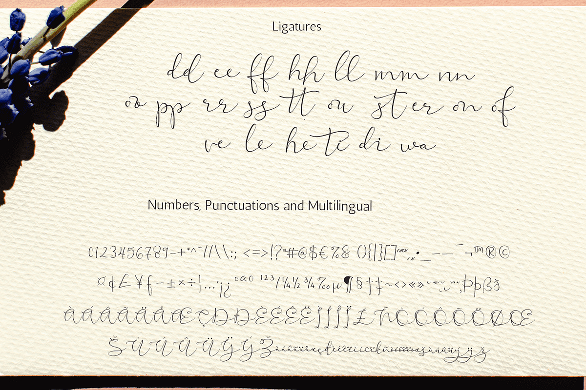 Blooming Valerian Font, a Handwritten Font by Letterhanna Studio (Photo 15 of 19)