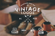 Vintage Logos & Badges Set 4, a Branding & Logo Template by Graphicdome (Thumbnail 1 of 5)