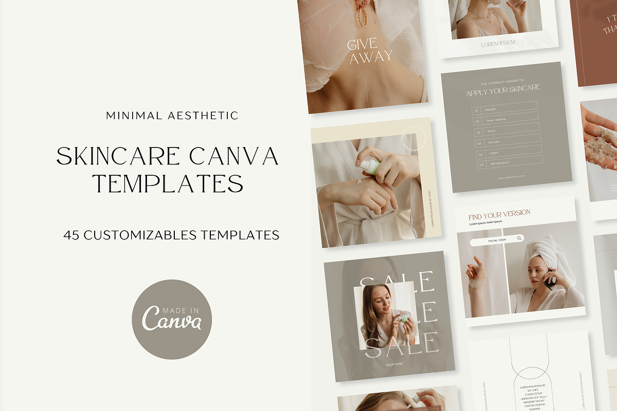 Aesthetic Instagram Templates CANVA, a Social Media Template by Maga Studio (Photo 1 of 5)