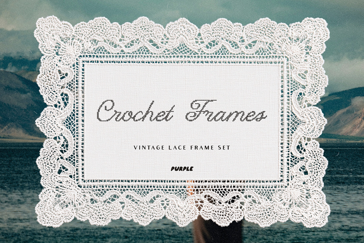 Crochet Frames: Vintage Lace Set, an Object Graphic by Purple (Photo 14 of 14)