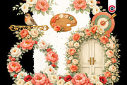 Vintage Botanical Floral Frames, an Object Graphic by C-Kav (Thumbnail 6 of 14)