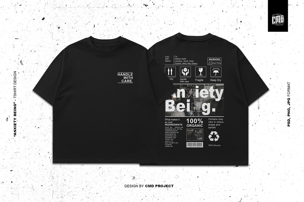Anxiety Being - T-Shirt Design, an Object Graphic by Cmd Project (Photo 1 of 9)