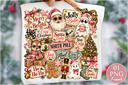 Vintage Pink Coquette Christmas PNG, a Seasonal Illustration by Rose Art (Thumbnail 1 of 4)