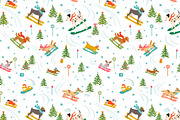 Dogs apres ski pattern, a Pattern Graphic by Tani Kuzminka (Thumbnail 5 of 5)