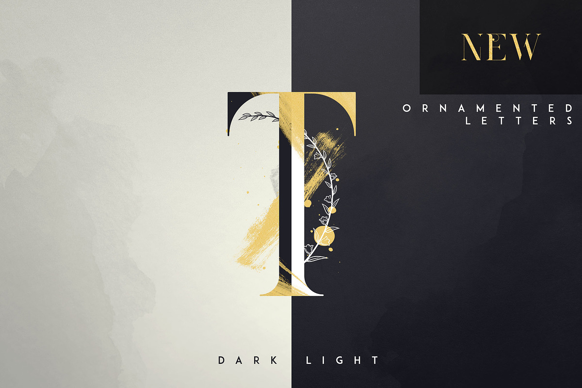 SALE! Black Gold serif typeface preview 7