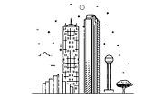 Cityscape Building Line art Vector, an Outline Icon by Tettygreen (Thumbnail 2 of 2)