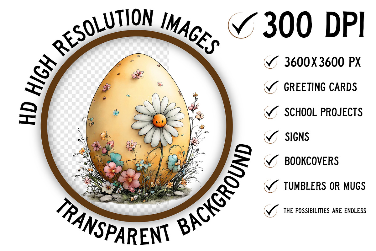 Whimsical Easter Eggs Clipart Png, an Illustration by Craft Nest (Photo 2 of 8)