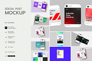 Social Media Post Mockup Bundle, an Advertising Mockup by graphypix (Thumbnail 2 of 13)