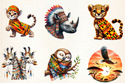 Watercolor Black Month Animals, a Seasonal Illustration by DreamArtGraphic (Thumbnail 5 of 5)