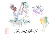 Pastel Noel - Magical Winter Set, a Seasonal Illustration by studioequinox (Thumbnail 3 of 10)