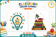 Classroom Decor Clipart Bundle, an Education Illustration by Actual Pixel (Thumbnail 5 of 12)