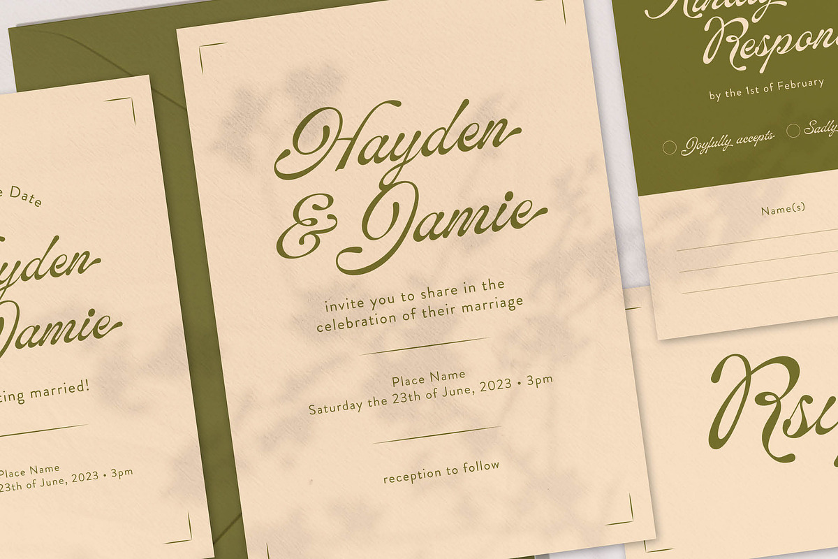 Elegant Wedding Invitation Template, a Templates & Theme by StudioSage (Photo 2 of 3)