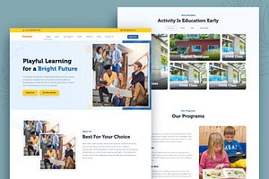 School Website Landing Page UI Kit