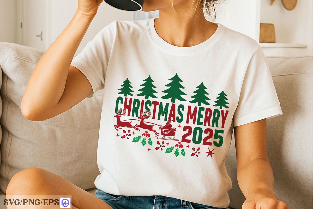 Merry Christmas 2025 SVG Holiday PNG, a Graphic by mh_arif (Photo 4 of 4)