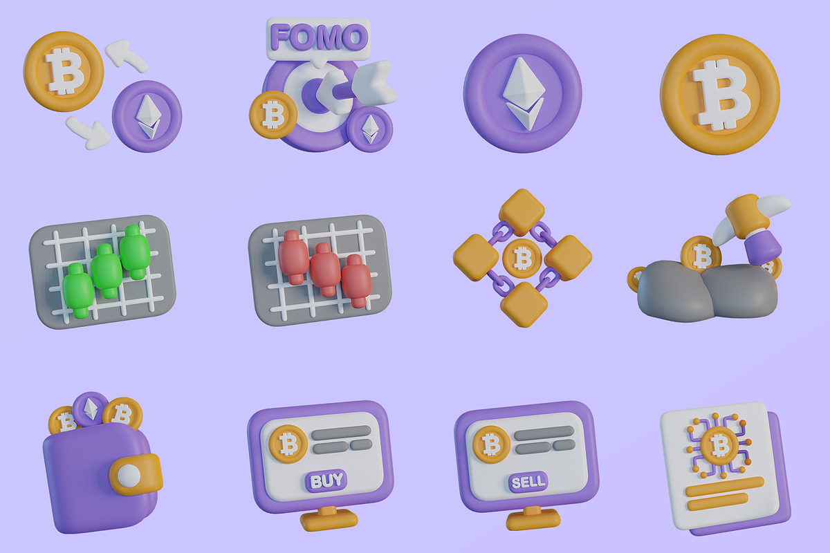 3D Crypto Icon Pack, an Object 3D Model by Artnivora.Std (Photo 4 of 4)