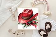 Western Cowboy Christmas Clipart, an Illustration by CraftArtStudio (Thumbnail 6 of 6)