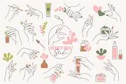 Floral Line Art Beauty Branding Kit, a Branding & Logo Template by Lettering_Logo (Thumbnail 2 of 19)