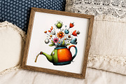 Whimsical Floral Tea Party Clipart, an Illustration by Libby Wishes (Thumbnail 5 of 6)