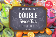 Double smoothie font duo & family