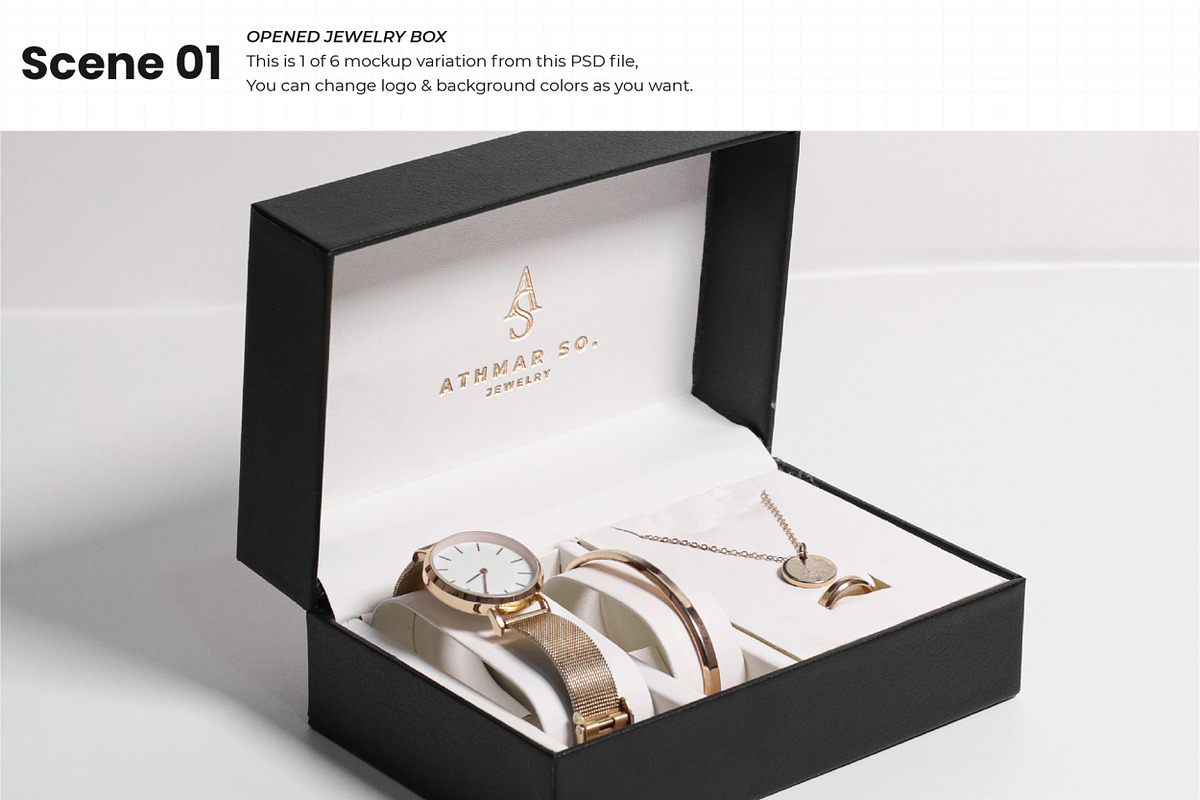 Jewelry or Gift box mockup set, a Packaging Mockup by Assyat (Photo 3 of 8)