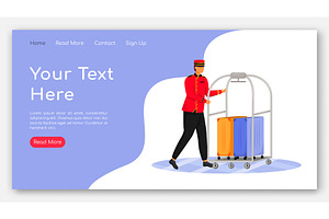 Hotel Landing Page Vector Template