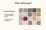Twilight Herbarium Pressed Florals, a Pattern Graphic by Ninterints (Thumbnail 2 of 17)