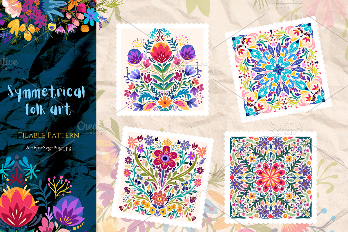 Folk Art | Garden Theme, a Texture Illustration by ArtstudioByKhushbu (Photo 2 of 11)