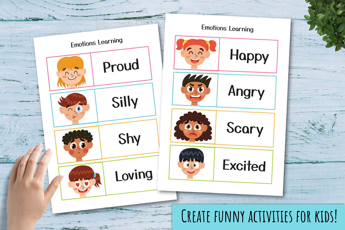 Emotions Faces Collection, an Education Illustration by Gulnara Sabirova (Photo 7 of 11)