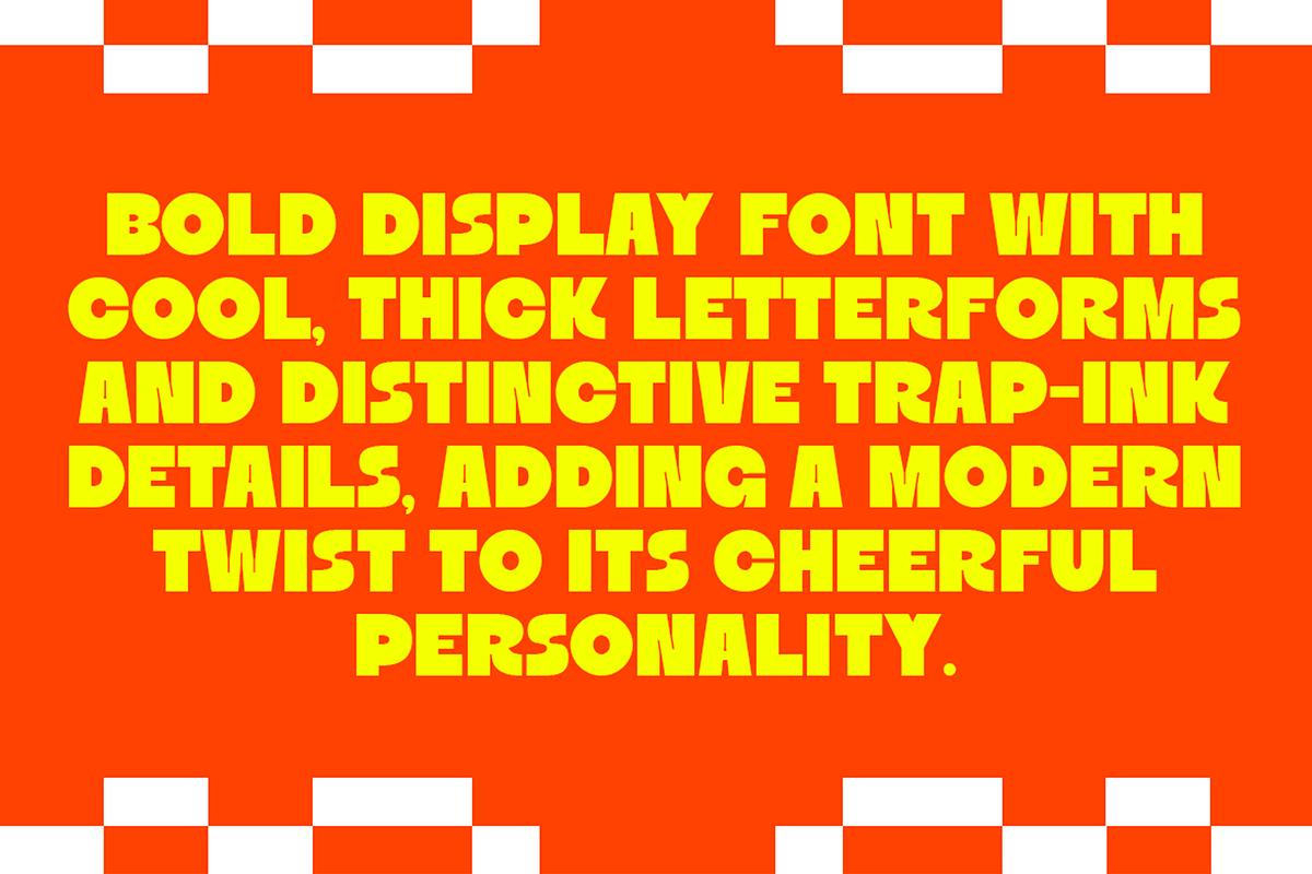 Ruya - Bold Inktrap Display Font, a Sans Serif Font by Pekotype (Photo 2 of 15)